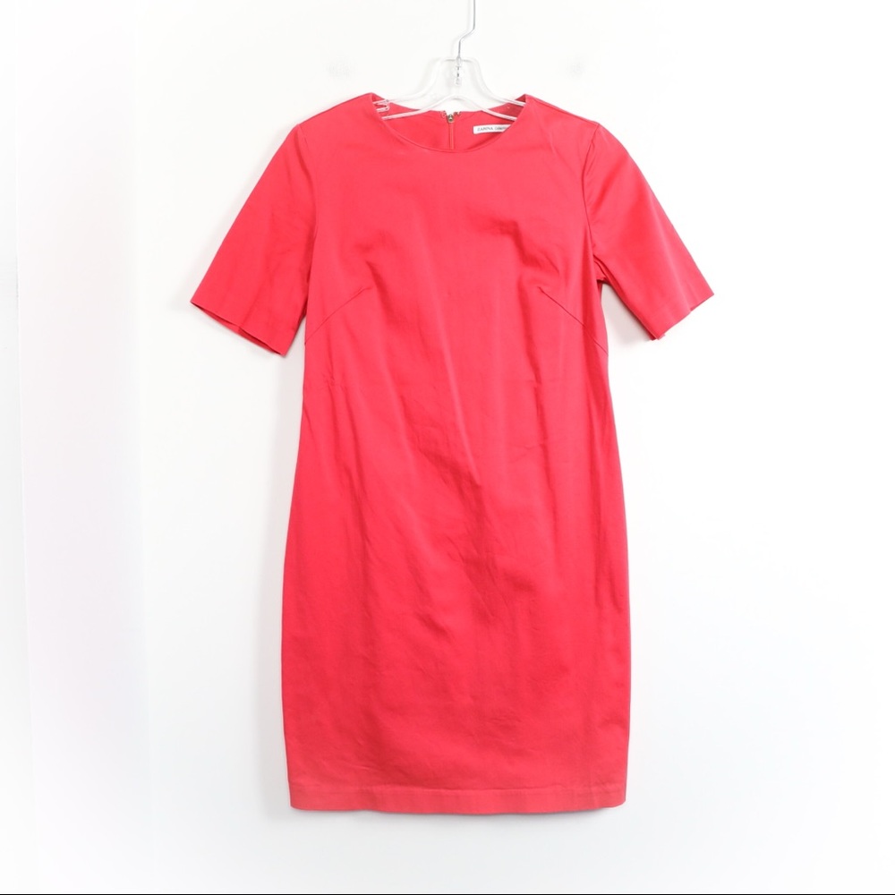 Zarina red sheath dress classy cocktail staple S 4 bright pop minimalist